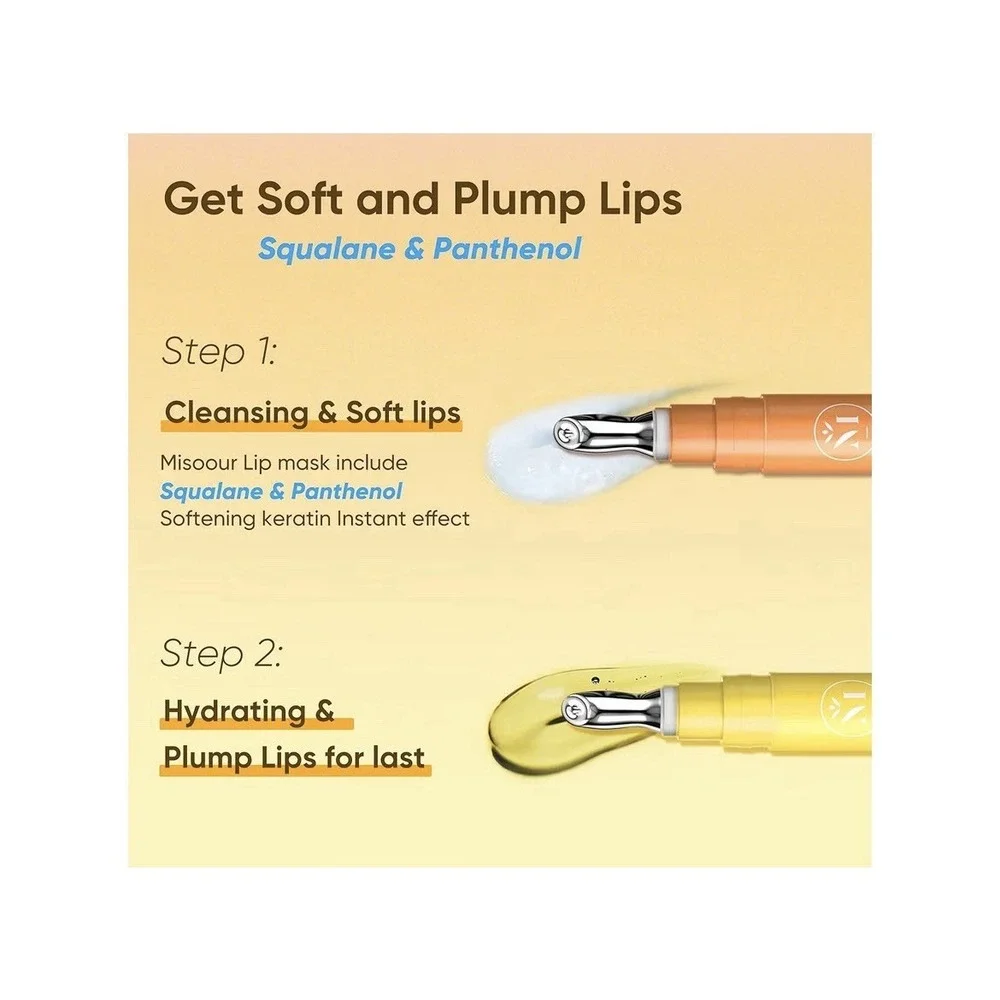 Misoour Lip Care 3 pack Set Bubble Lip Mask (1) & Lip Serum (2) .14 FL OZ Vit C‎
